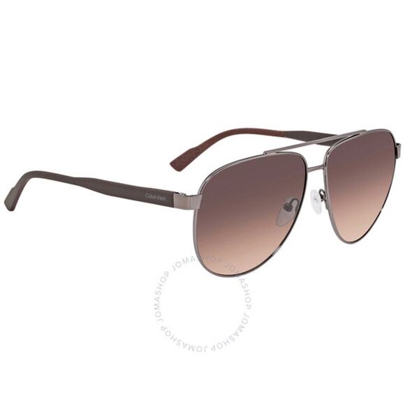 💎✨NEW WITH  TAG✨💎Calvin Klein Brown Gradient Pilot Men's Sunglasses - Picture 2 of 3